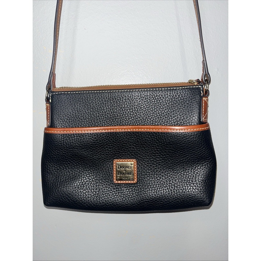 Dooney & Bourke Ginger Pouchette Saffano Shoulder Bag - Black Crossbody Purse